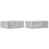 Image de Tables De Chevet Flottantes 2 Pcs Gris Béton Bois D'Ingénierie Vidaxl