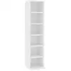 Image de vidaXL Armoire à CD Blanc 21x20x88 cm Bois composite