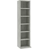 Image de vidaXL Armoire à CD gris béton 21x20x88 cm Bois composite