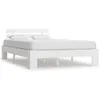 Image de Vidaxl - Lit Double,cadre De Lit Blanc Bois De Pin Massif 140 X 200 Cm
