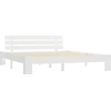 Image de vidaXL Lit en bois massif pin blanc 180x200 cm