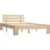 Image de Vidaxl   Cadre De Lit En Bois Massif De Pin 120x200 Cm   Dimensions 213x125x66 Cm   Facile À Assembler   Structure Robuste