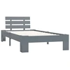 Image de vidaXL Lit en bois massif pin gris 100x200 cm