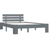 Image de vidaXL Lit en bois massif pin gris 120x200 cm