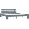 Image de vidaXL Lit en bois massif pin gris 180x200 cm