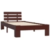 Image de vidaXL Lit en bois massif pin brun foncé 90x200 cm