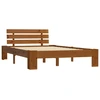 Image de vidaXL Lit en bois massif pin brun miel 120x200 cm