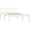 Image de vidaXL Lit en bois massif pin blanc 90x200 cm
