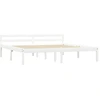 Image de vidaXL Lit en bois massif pin blanc 160x200 cm