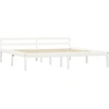 Image de vidaXL Lit en bois massif pin blanc 180x200 cm