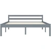 Image de vidaXL Lit en bois massif pin gris 140x200 cm