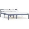 Image de Vidaxl Cadre De Lit Sans Matelas Gris Bois Massif De Pin 140x200 Cm