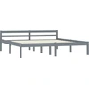 Image de vidaXL Lit en bois massif pin gris 160x200 cm