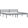 Image de vidaXL Lit en bois massif pin gris 180x200 cm