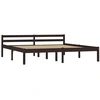 Image de vidaXL Lit en bois massif pin brun foncé 160x200 cm