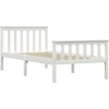 Image de vidaXL Lit en bois massif pin blanc 100x200 cm