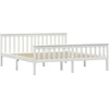 Image de vidaXL Lit en bois massif pin blanc 180x200 cm