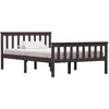 Image de Cadre De Lit Sans Matelas Marron Foncé Pin Massif 120x200 Cm Vidaxl