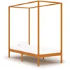 Image de Vidaxl Cadre De Lit À Baldaquin Sans Matelas Bois Massif 100x200 Cm