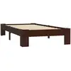 Image de vidaXL Lit en bois massif pin brun foncé 90x200 cm