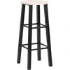 Image de vidaXL Tabouret de bar 2 pcs. noir MDF