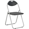 Image de vidaXL Chaise de salle à manger pliante 2 pcs. noir similicuir