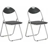 Image de Vidaxl - Chaises Pliantes À Manger Lot De 2 Noir Similicuir