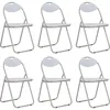 Image de Vidaxl - Chaises Pliantes À Manger Lot De 6 Blanc Similicuir