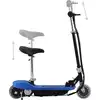 Image de vidaXL E-Scooter avec siège 120 W bleu