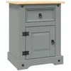 Image de Vidaxl Bedside Cabinet Mexican Pine Corona Range Grey 53x39x67 Cm