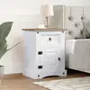 Image de Table De Chevet Gamme Corona Pin Mexicain Blanc 53x39x67 Cm Vidaxl