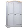 Image de Pin De Garde-robe En Bois De Pin Mexicain Avec 2 Portes De Différentes Couleurs Couleur : Gris