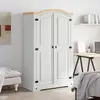 Image de vidaXL Armoire style mexicain en pin, 2 portes blanches