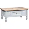 Image de Table Basse En Bois En Pin Mexicain Avec Tiroir De Table Différentes Couleurs Couleur : Gris
