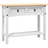 Image de Table Console Gamme Corona Pin Mexicain Blanc 90x34,5x73 Cm