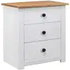 Image de Table De Chevet Blanc 46x40x57 Cm Pin Gamme Panama