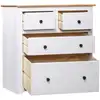 Image de vidaXL Sideboard Blanc 80x40x83 cm Pin Panama
