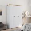 Image de Vidaxl - Garde-robe 3 Portes Blanc 118x50x171,5cm Pin Assortiment Panama