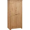 Image de Vidaxl   Garde-robe En Pin Massif 80x50x171,5 Cm   Grand Espace De Rangement Avec Étagère Fixe Et Barre De Penderie   Design Minimaliste