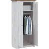 Image de vidaXL Armoire blanche 80×50×171,5 cm Pin massif série Panama