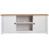 Image de vidaXL Armoire TV Blanc 120x40x50 cm Pin massif de Panama