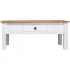 Image de vidaXL Table basse blanche 100x60x45 cm en pin massif de Panama