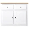 Image de vidaXL Sideboard Blanc 93x40x80 cm Pin Panama