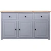 Image de vidaXL Sideboard Gris 135x40x80 cm Pin Panama