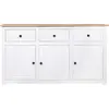 Image de vidaXL Sideboard Blanc 135x40x80 cm Pin Panama