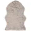 Image de Tapis 60 X 90 Cm Peau De Mouton Synthétique Gris Clair Vidaxl