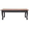 Image de vidaXL Table basse noire 120 x 60 x 45 cm en bois massif d'acajou