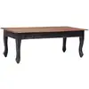Image de Vidaxl   Table Basse Fixe En Bois D'Acajou Massif   Dimensions 120x60x45 Cm   Finition Vintage Et Chaleureuse   Élégance Pour Salon