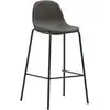 Image de vidaXL Tabouret de bar 4 pcs. Tissu gris foncé