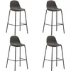 Image de Vidaxl - Chaises De Bar Lot De 4 Gris Foncé Tissu
